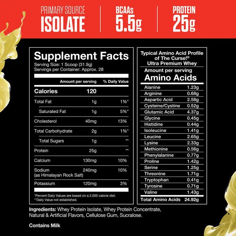 JNX Sports The Curse! Ultra Premium Whey + Air Freshener & Shaker