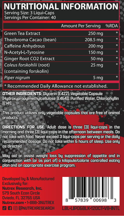 Nutrex Lipo-6 Black Weight Loss Support