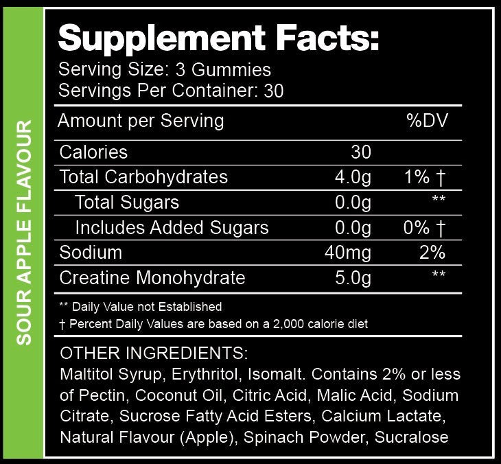 Swoleys Sour Creatine Gummy Bears