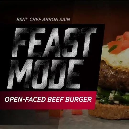 FEAST MODE OPEN FACED BEEF BURGER - TopDog Nutrition