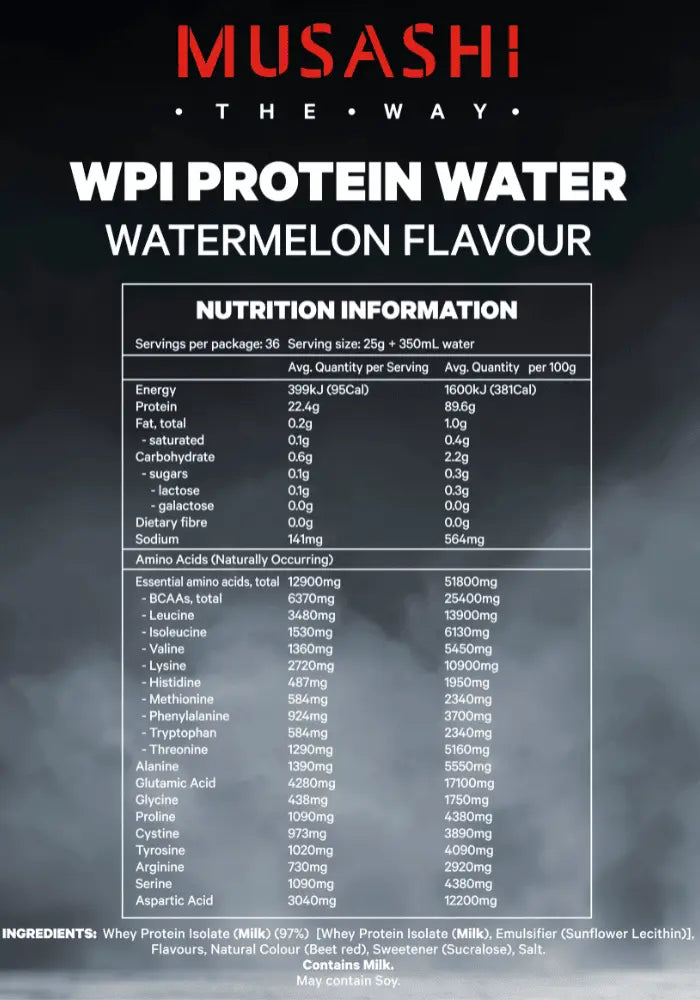 MUSASHI WPI Protein Water