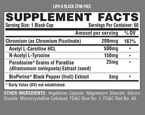 Nutrex Lipo-6 Black Stim-Free