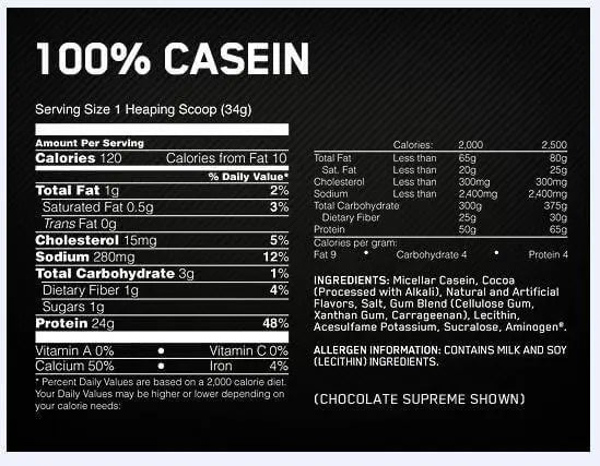 Optimum Nutrition 100% Casein