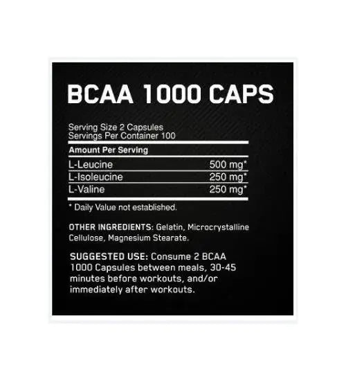 Optimum Nutrition BCAA 200 Caps
