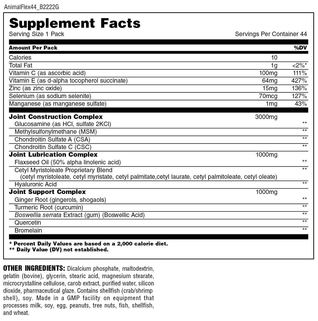 Animal Flex Joint Support