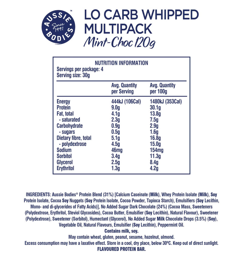 Aussie Bodies Lo Carb Whipped Bars