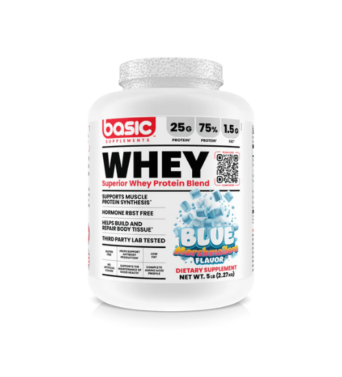 Basic Supplements Whey Protein 5Lb + FREE Pre Workout