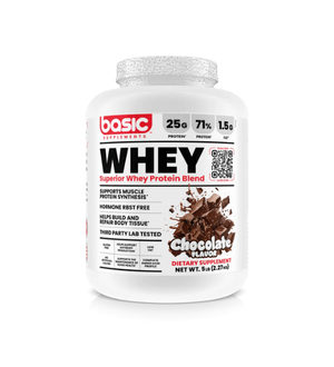 Basic Supplements Whey Protein 5Lb + FREE Pre Workout