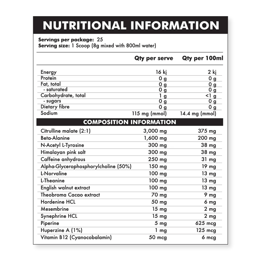 Biokey Hooch Pre Workout | Pre Order