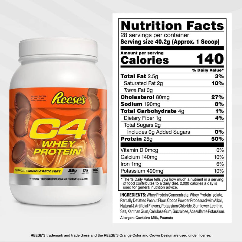 Cellucor C4 Whey Protein Powder + 2 FREE RTD's