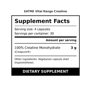 EatMe Vital Range Creatine Creapure Capsules