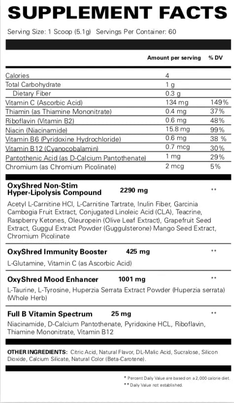 EHP Labs OxyShred Non Stim