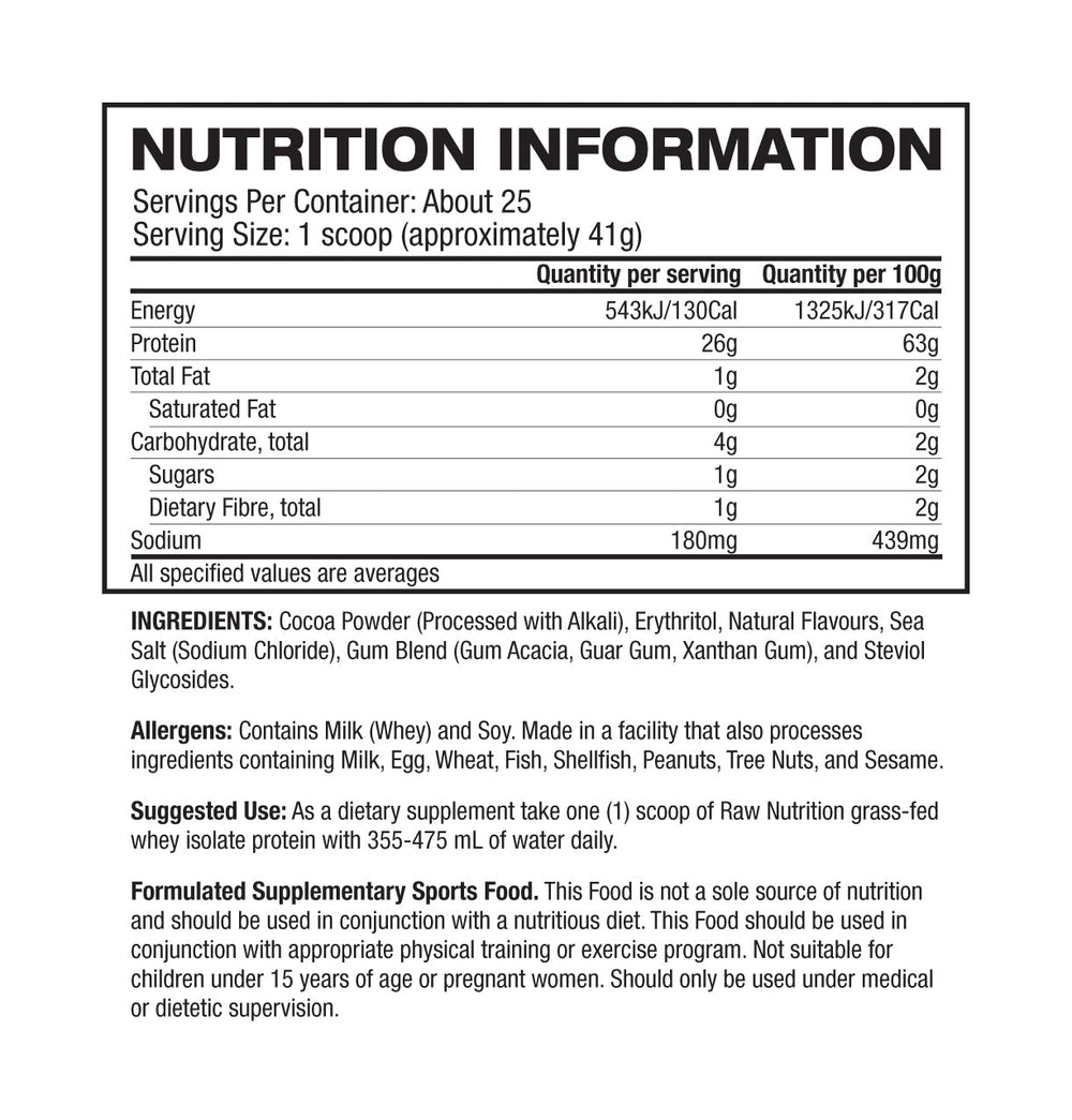 Get Raw Nutrition Isolate Protein