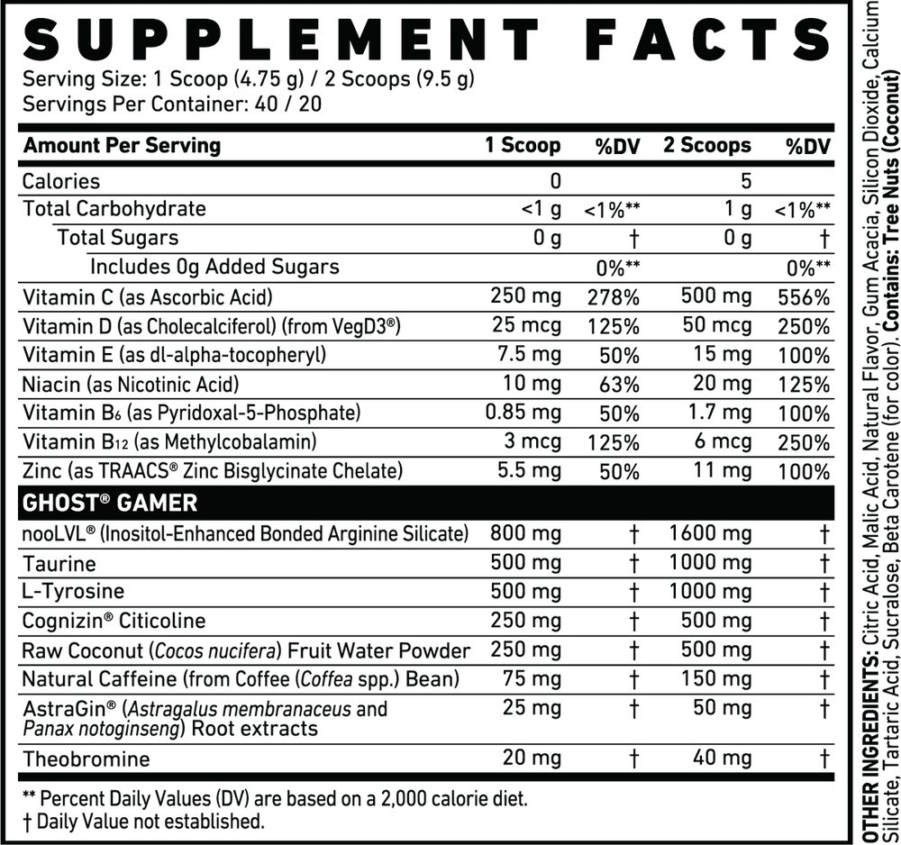 Ghost Gamer Natural Energy Booster