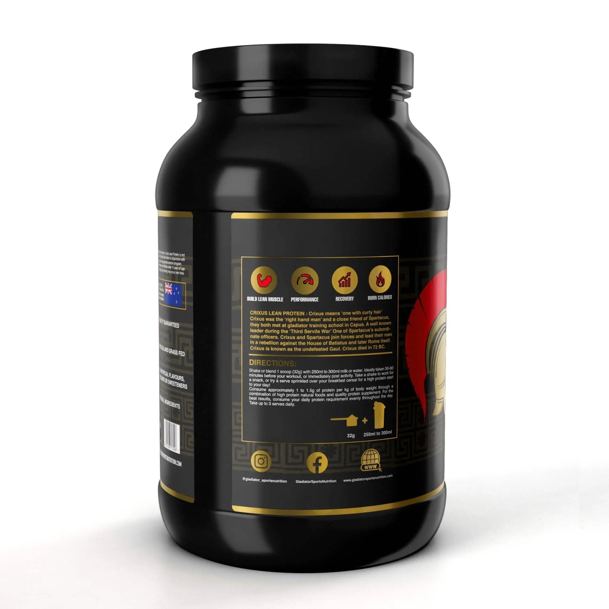 Gladiator Sports Crixus Protein  + FREE Flamma Burn Shaker