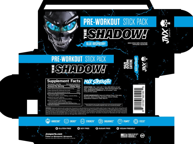 JNX Sports The Shadow! Pre-Workout Stick Pack