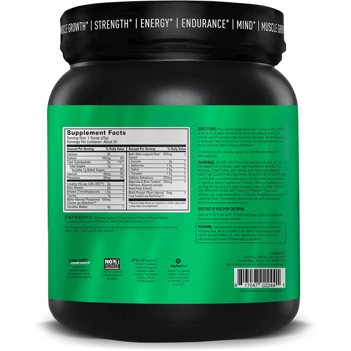 Jym Pre Workout 30 Serves