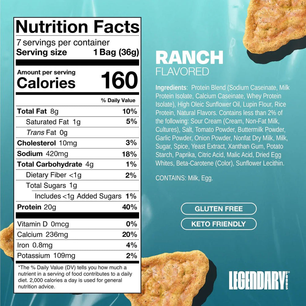 Legendary Foods Ranch Protein Chips | TopDog Nutrition