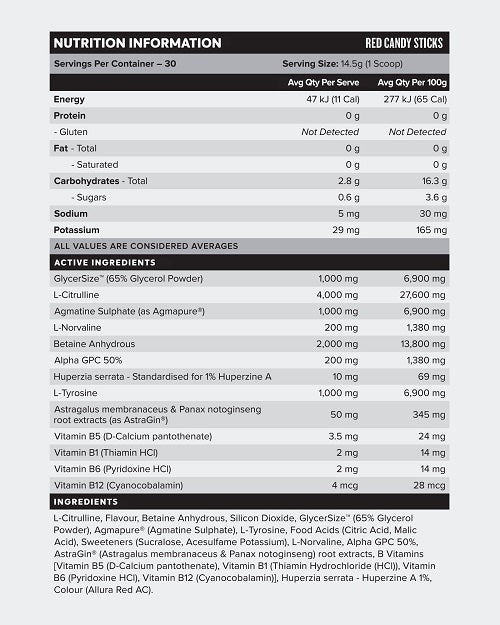 Muscle Nation Three-D Non Stim Pre Workout