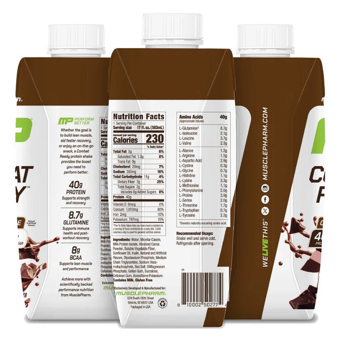 Musclepharm Combat Ready Protein RTD 500ml x12