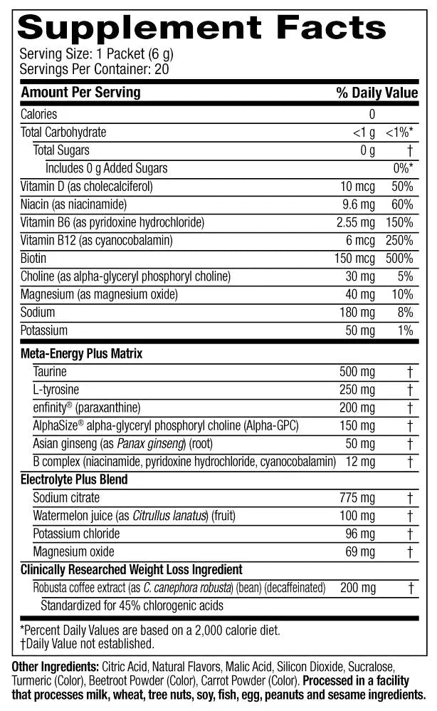 MuscleTech Hydroxycut Hardcore Ultra Shred Drink Sticks