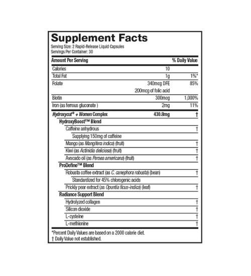 MuscleTech Hydroxycut +Women Contains Collagen + Biotin