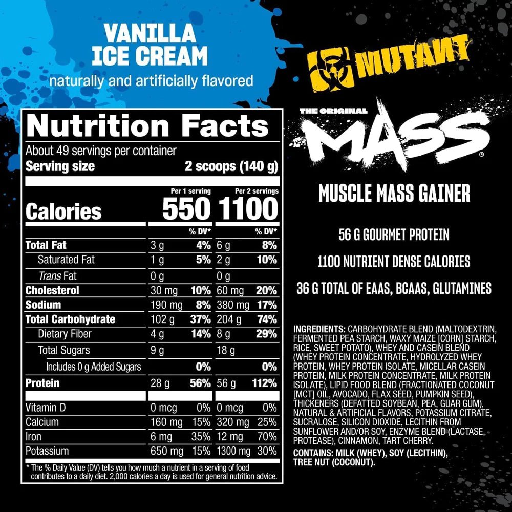 Mutant Mass Gainer 15Lb + FREE Creakong