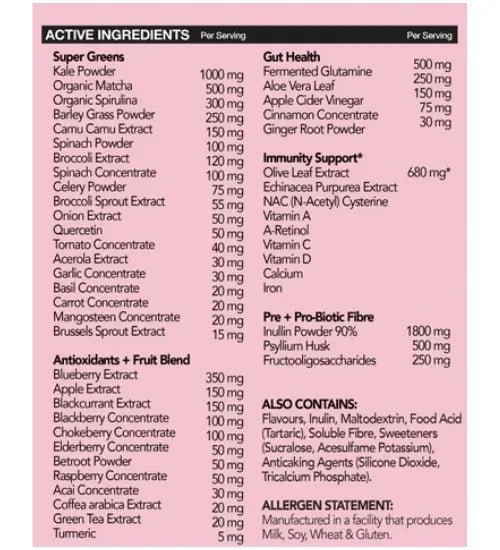 Nexus GRE3NS Daily Greens + Probiotics