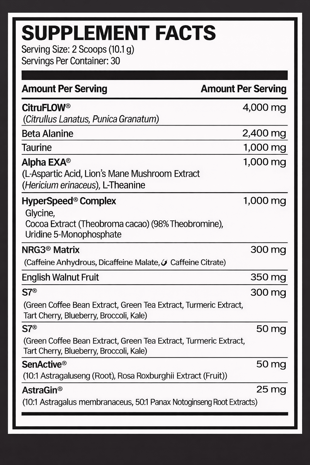 Nubreed Notorious (NOTO) Pre-Workout