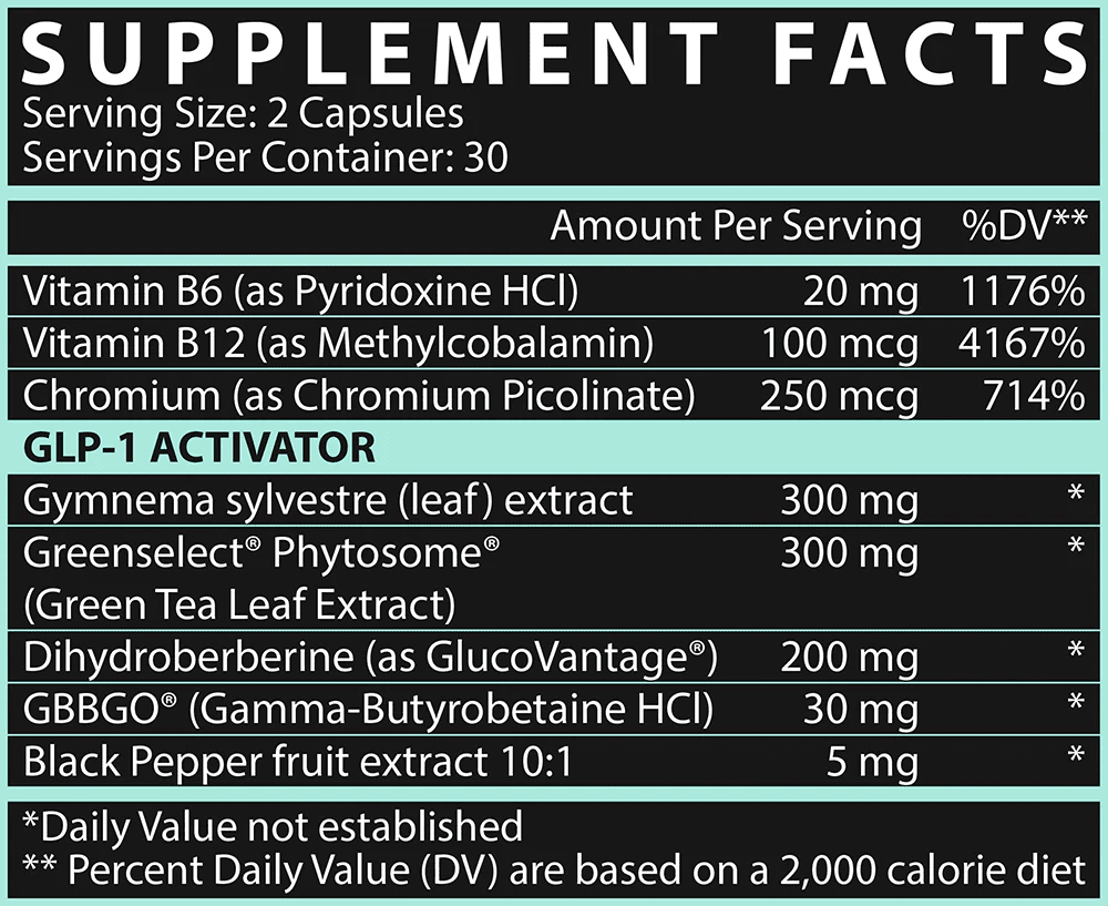 Nutrex GLP1+ Control NZ Stimulant-Free Weight Management