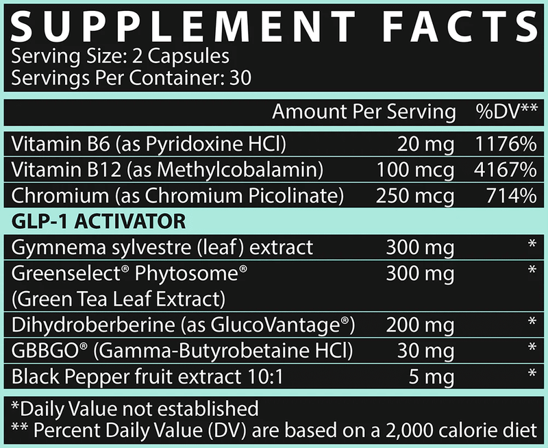Nutrex GLP1+ Control NZ Stimulant-Free Weight Management