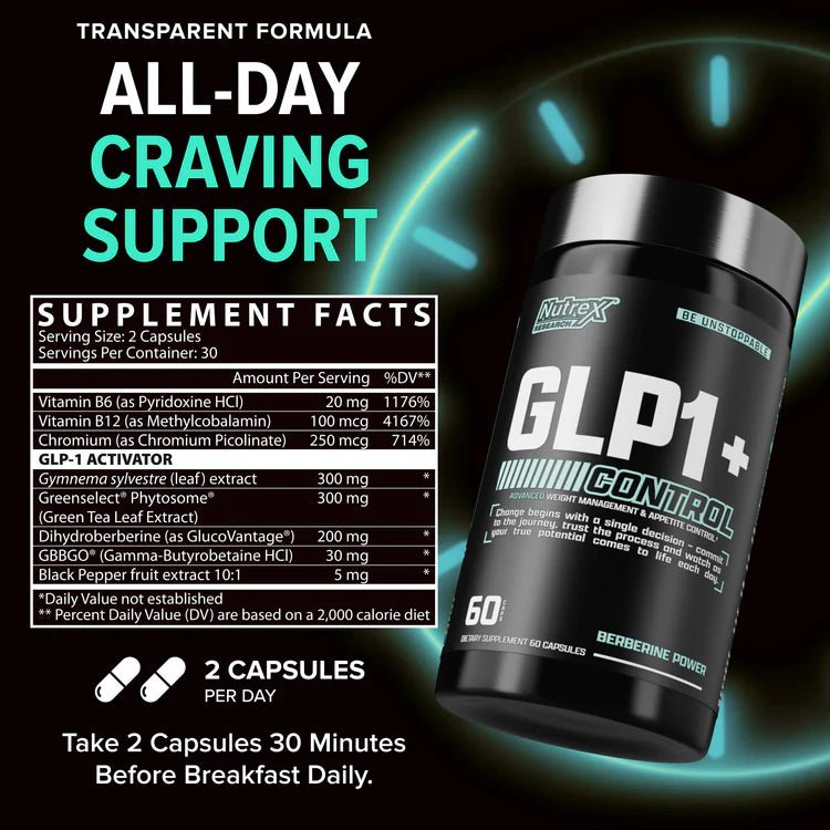 Nutrex GLP1+ Control NZ Stimulant-Free Weight Management