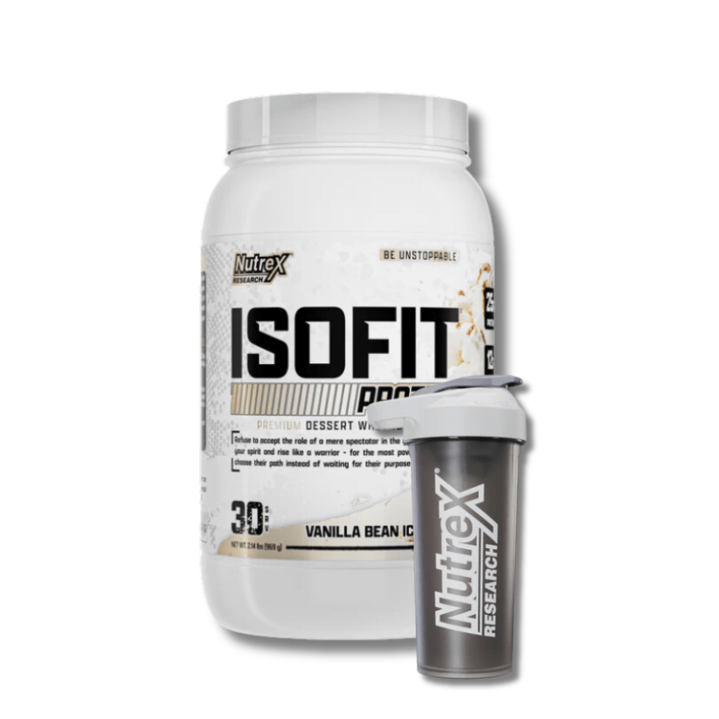 Nutrex IsoFit 100% Whey Isolate Protein + FREE Shaker