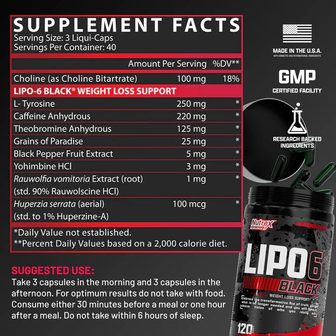 Nutrex Lipo-6 Black Weight Loss Support