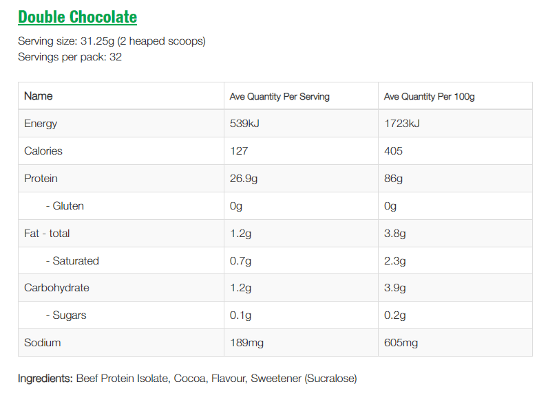 NZProtein Beef Protein Powder 1kg