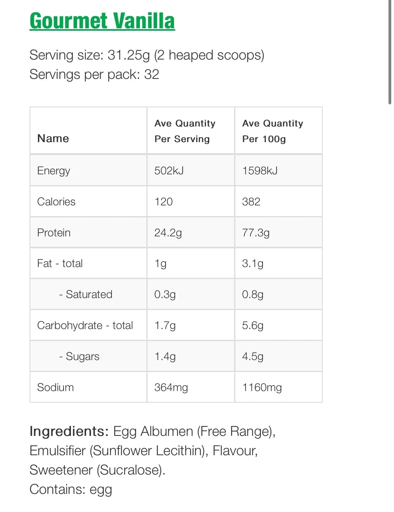 NZProtein Egg White Protein