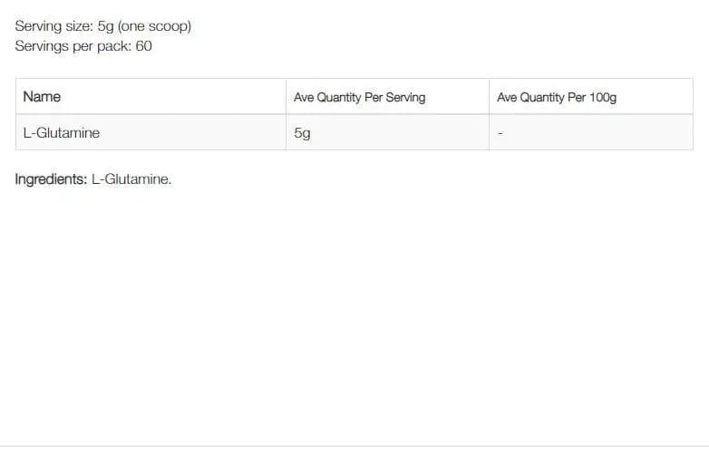 NZProtein L-Glutamine 300g