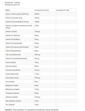 NZProtein Multi-Vitamin 60 Serves