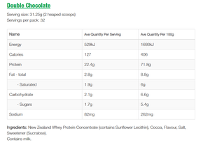 NZProtein NZ Whey Protein 1KG x2