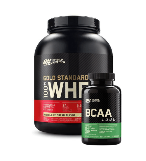 Optimum Nutrition 100% Whey Protein 5Lb + FREE BCAA 60 Caps