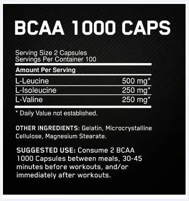 Optimum Nutrition BCAA 60 Caps