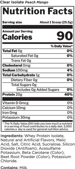 Rule 1 Clear Isolate Protein Water