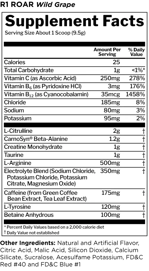 Rule 1 ROAR Pre Workout