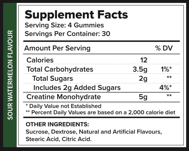 Swoleys Creatine Monohydrate Sour Gummy Bears