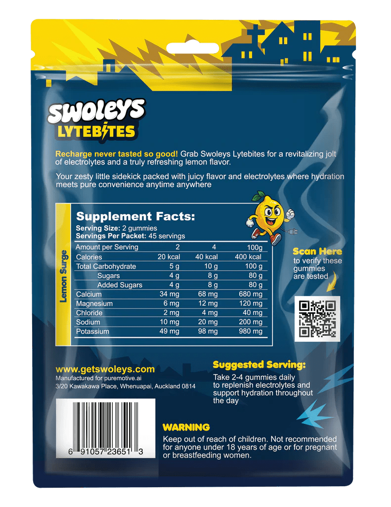 Swoleys LyteBites Electrolyte Gummies