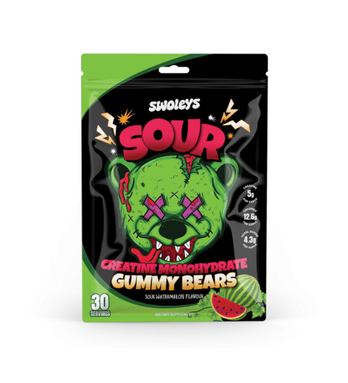 Swoleys Creatine Monohydrate Sour Gummy Bears TopDog Nutrition