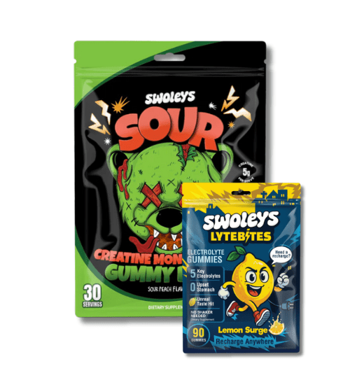 Swoleys Sour Creatine Gummy Bears + FREE Lytebites