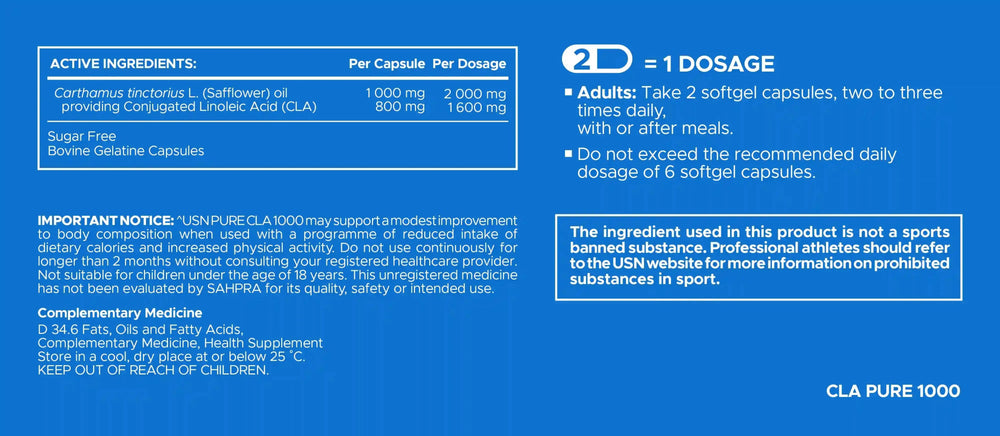 USN CLA Pure 1000 90 Caps