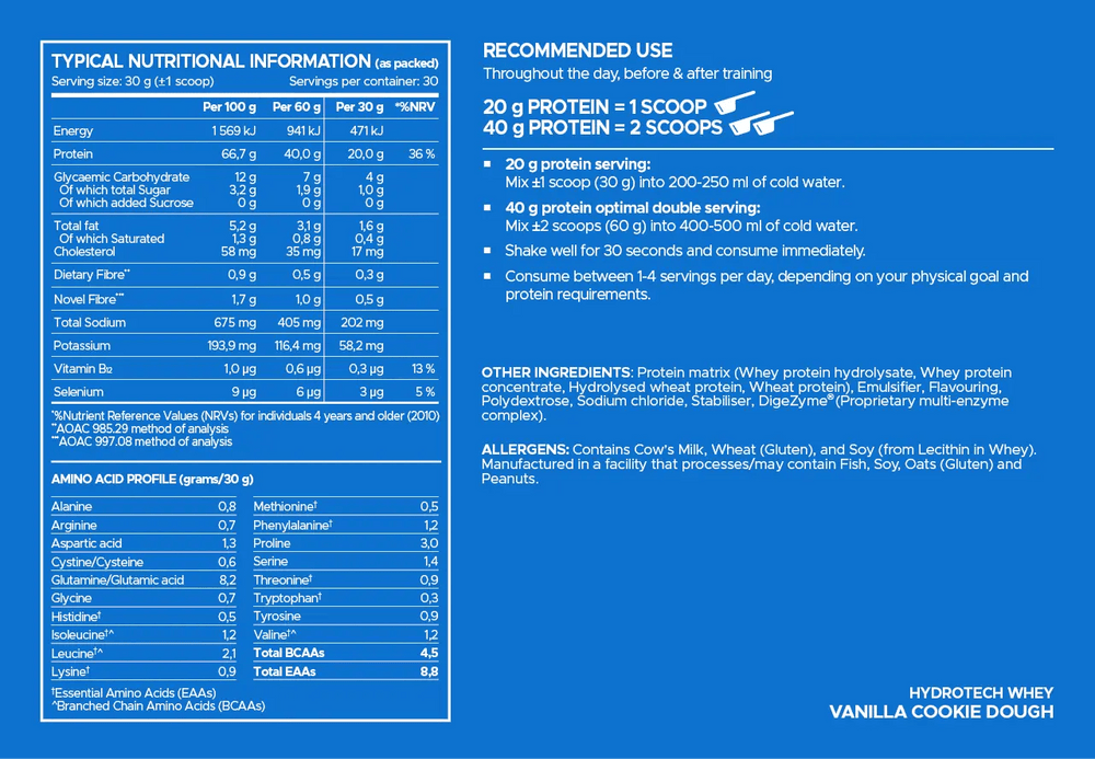 USN Hydrotech Whey Protein + FREE Caffeine