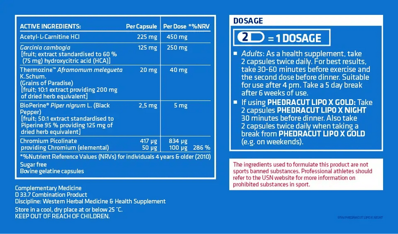 USN Phedra Cut Lipo X Night - Stimulant Free